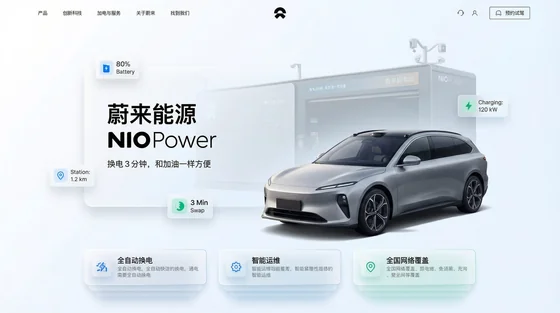 蔚来|页面结构与产品信息 · 项目设计展示